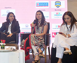 Ms. Namrata Tanna - Founder - Cooked by Moms addressing the delegates on Business through Social Activity - Initiatives & Strategies during the panel discussion 